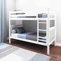 Max & Lily Bunk Bed Twin over Twin, Solid Wood Bunk Bed Frame by MaxLily