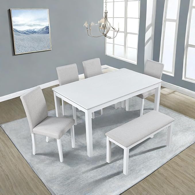 Dining Table Set, 6 Piece Counter Height Dinner Set - Image 6
