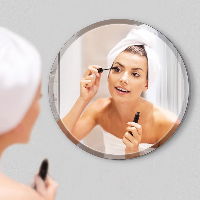 30" Frameless Round Beveled Mirror - Image 7