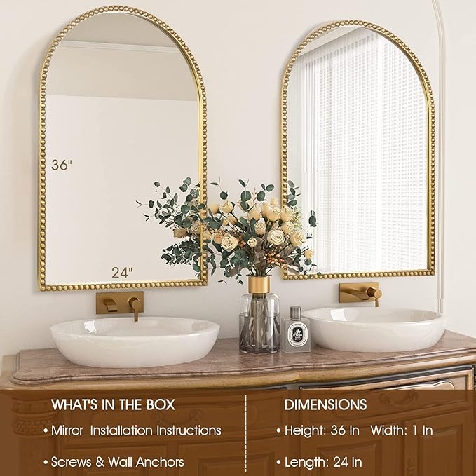Arched Wall Mirror for Bathroom - Image 3