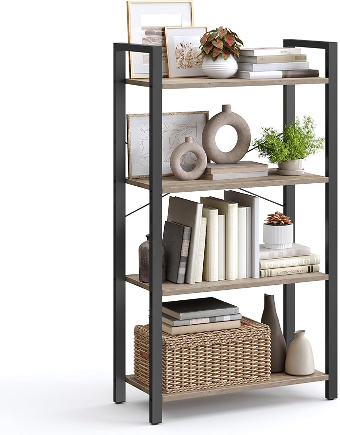 VASAGLE 4-Tier Bookshelf, Bookcase by VASAGLEbySONGMICSHOME