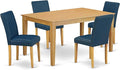 East West Furniture CAAB5-OAK-55 5 Piece Dining Set Includes a Rectangle Dining by EastWestFurniture