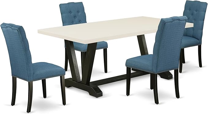 East West Furniture V627EL121-5 5 Piece Kitchen Table Set by EastWestFurniture