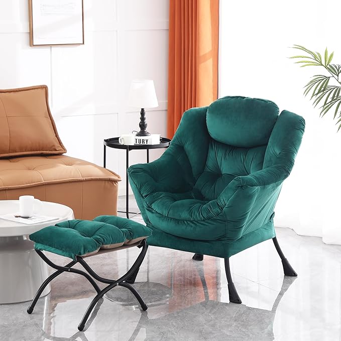 Lazy Chair and Ottoman, Large Accent Lounge Chair - Image 5
