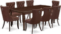 East West Furniture DODA9-MAH-26 9 Piece Dinette Set Includes a Rectangle by EastWestFurniture