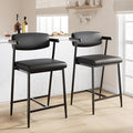 GarveeHome Bar Stools Set of 2, 26.5" Upholstered Counter Height Bar Stools by GarveeHome