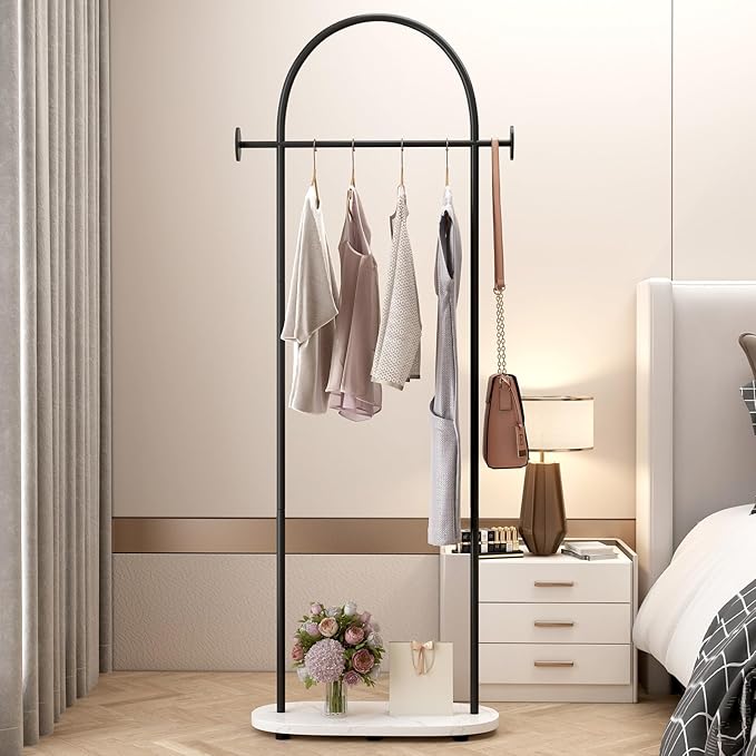 Black Clothing Racks, Modern Industrial Clothes Rack - Image 2