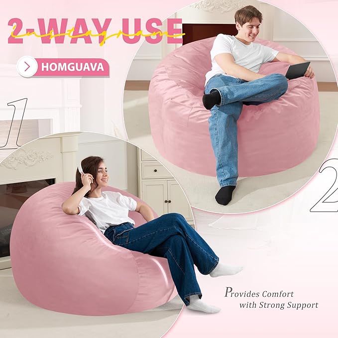 Homguava 3FT Bean Bag Chair: 3' Bean Bags - Image 5