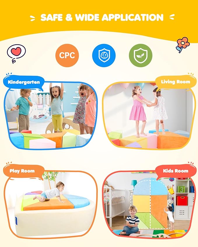 Kids Play Couch, 2-in-1 Heart-Shape Kids Plays Sofa - Image 7