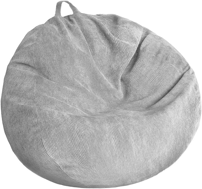 Stuffed Animal Storage Bean Bag Chair Cover Washable Ultra Soft Corduroy Bean by Unknown
