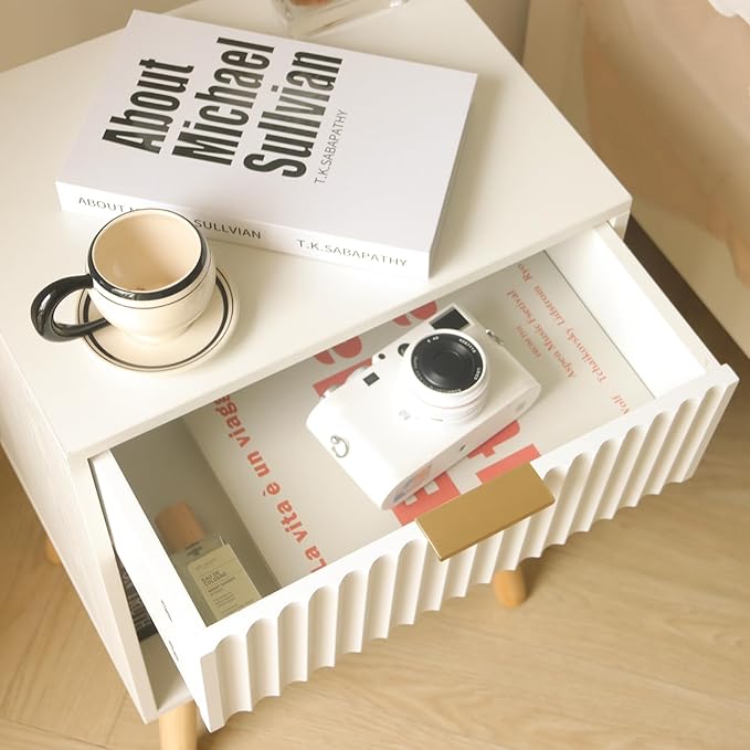 White Nightstand, Modern Bedside Table - Image 7