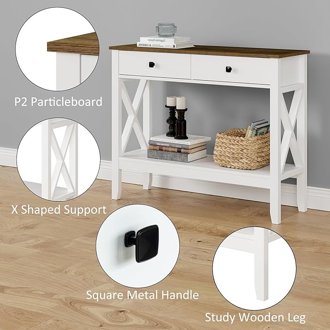 Console Table, Sofa Table 13.8" D x 39.37" W x 31.5" HEntryway Table - Image 4