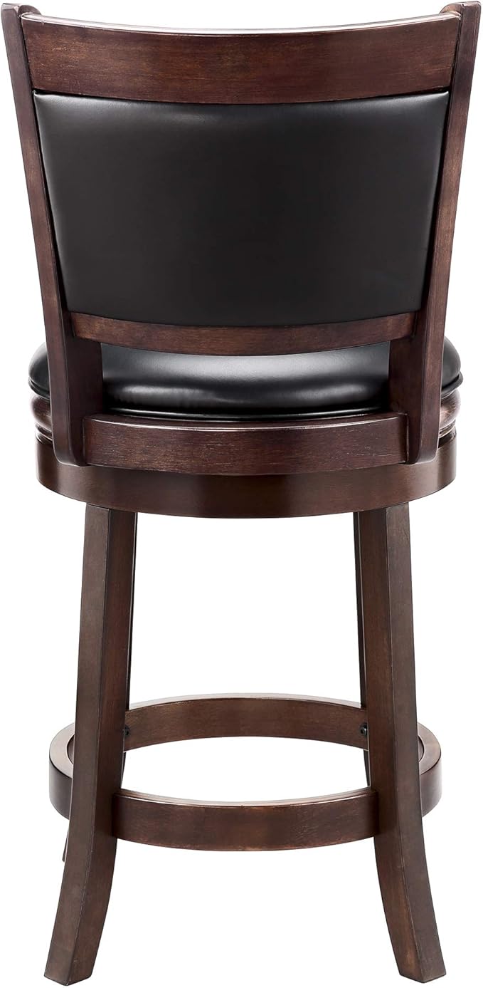 Ball & Cast Swivel Counter Height Barstool 24 Inch Seat Height Cappuccino Set - Image 5