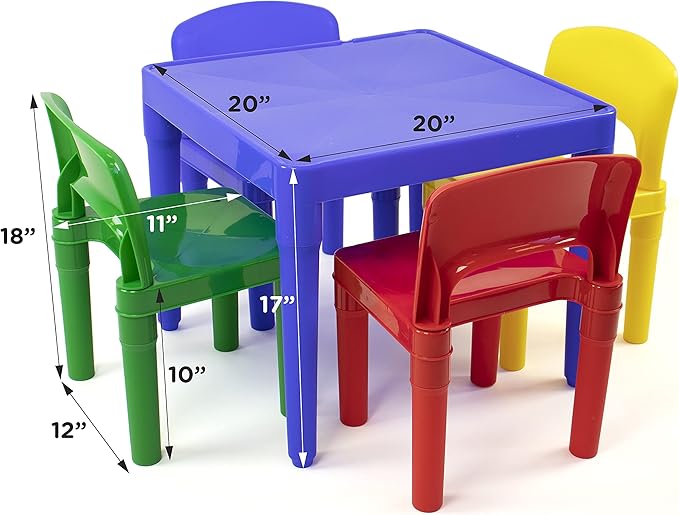 Primary Plastic Activity Table & 4 Chairs - Image 3