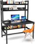 Aquzee Computer Desk with Hutch and Bookshelves, Large Leg Room 47 inch Width by Aquzee