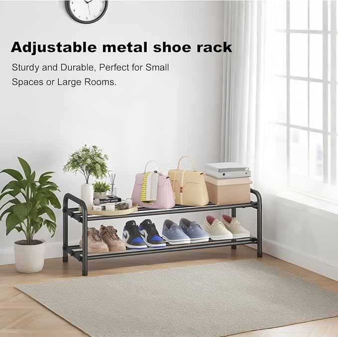 KANAV 2-Tier Expandable Shoe Rack, Adjustable Shoe Organizer & Storage - Image 9