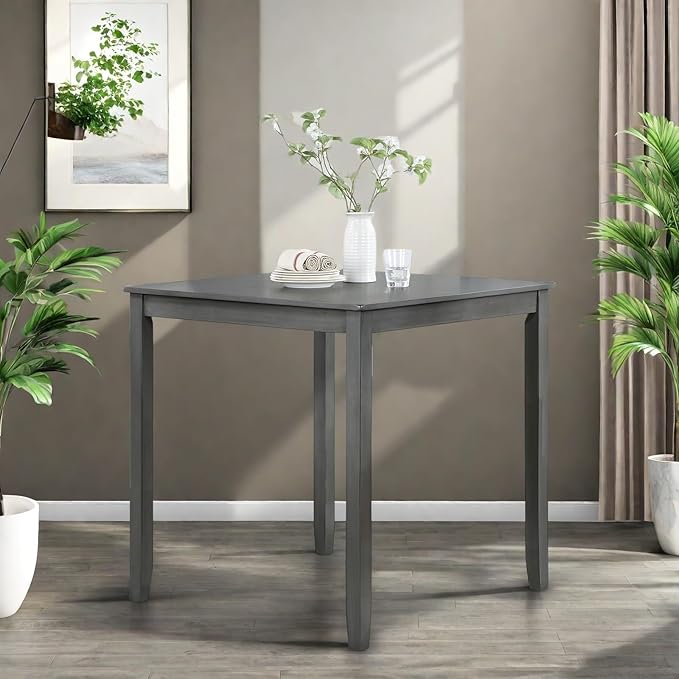 Dining Table for 4, Wooden Rectangular Kitchen Table - Image 7