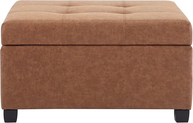 Christopher Knight Home Lorel Faux Leather Square Storage Ottoman Coffee Table - Image 8