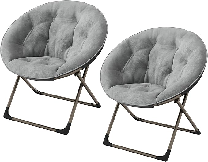 Comfy Saucer Chairs, Cozy Faux Fur Living Room Chair - Image 3