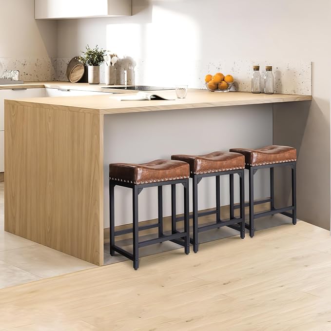 Bar Stools Set of 2, Counter Height Bar Stools - Image 2