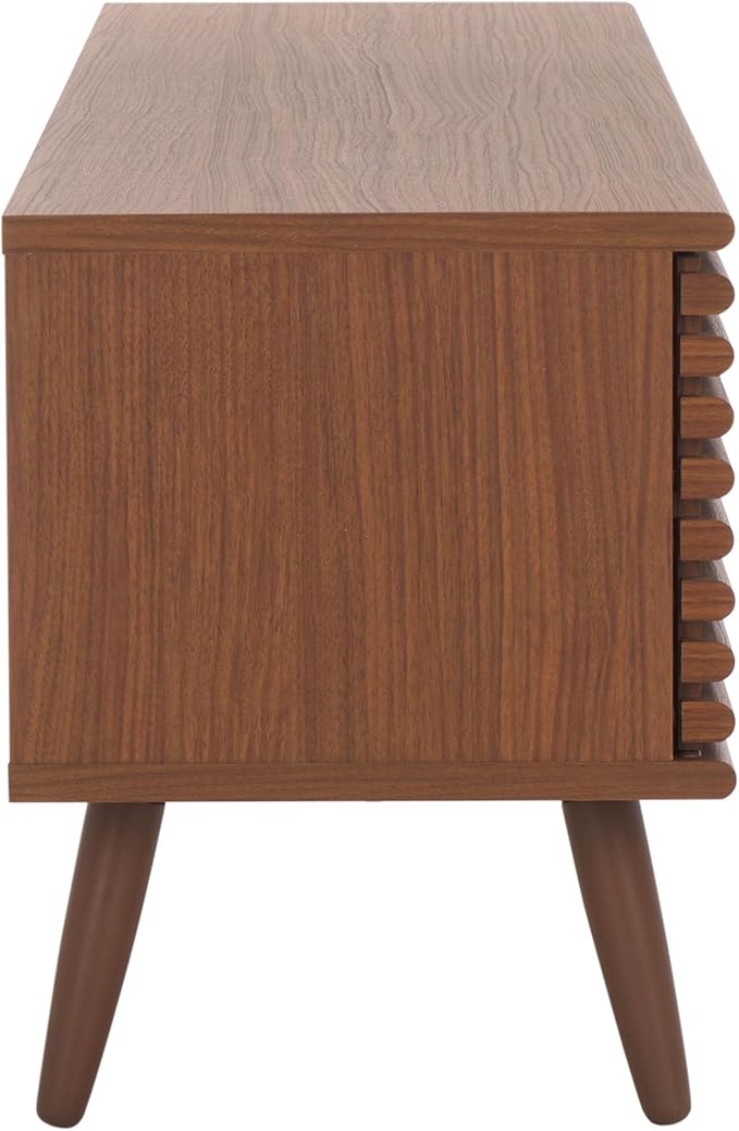 SAFAVIEH Averi TV Stand for up to 65" Flatscreen – Dark Walnut, 2 Sliding Doors - Image 5