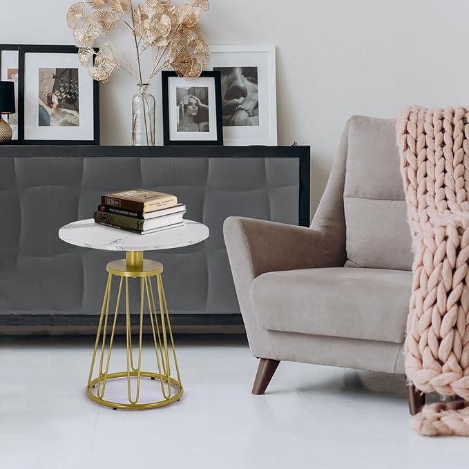 Round End Table Set of 2, Small Side Table - Image 6