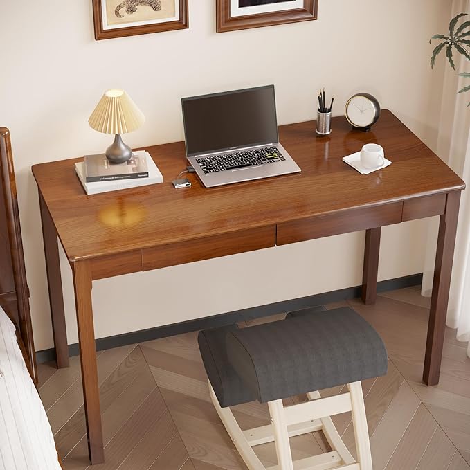 Solid Wood Desk with Drawers - Image 6