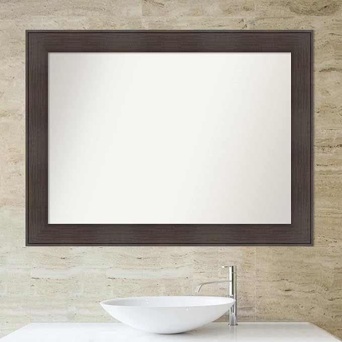 Amanti Art Brown Bathroom Mirror - Image 6