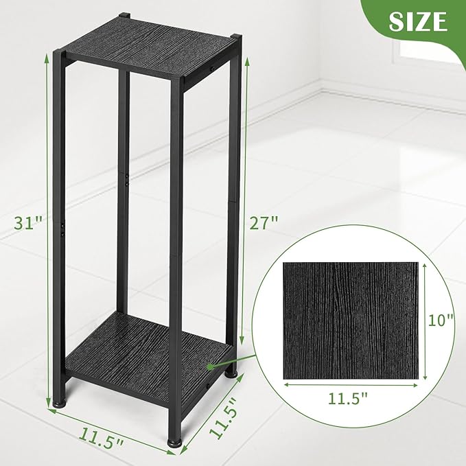 Tall Plant Stand Indoor, 31 Inch Plant Stands, 2 Tier Metal Plant Stand - Image 5