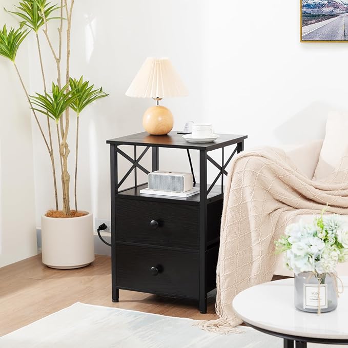 AMHANCIBLE Night Stand Set 2, End Tables Living Room - Image 5