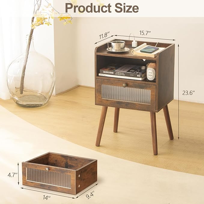 AWASEN Mid Century Night Stand - Image 4