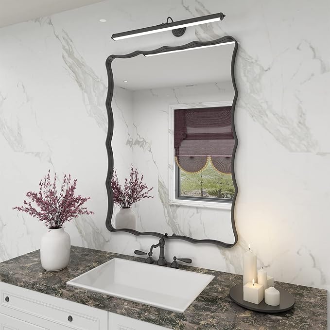 24x32 Black Bathroom Mirror for Wall, Rectangle Framed Mirror for Bathroom - Image 4