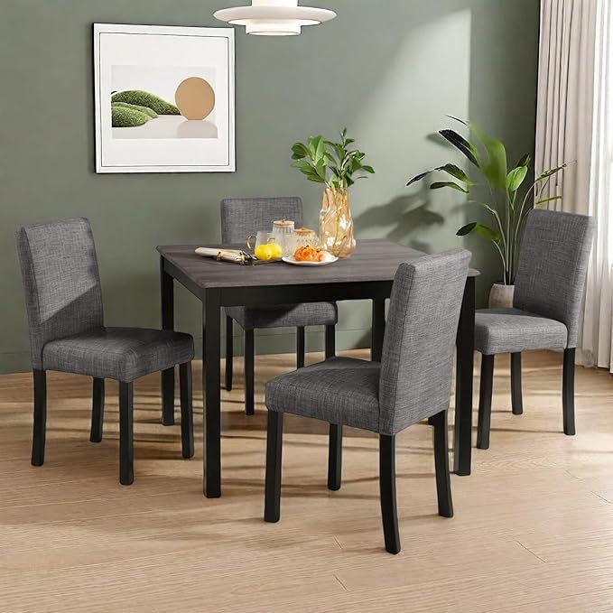 Dining Table Set for 4, 5-Piece Kitchen Table & Chairs Set - Image 3