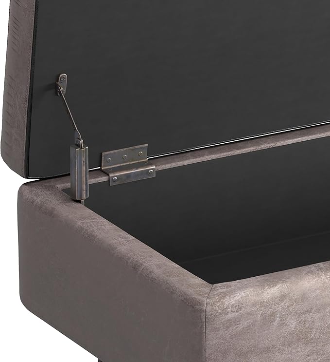 SIMPLIHOME Owen 48 inch Wide Mid Century Modern Rectangle Rectangular Storage - Image 9