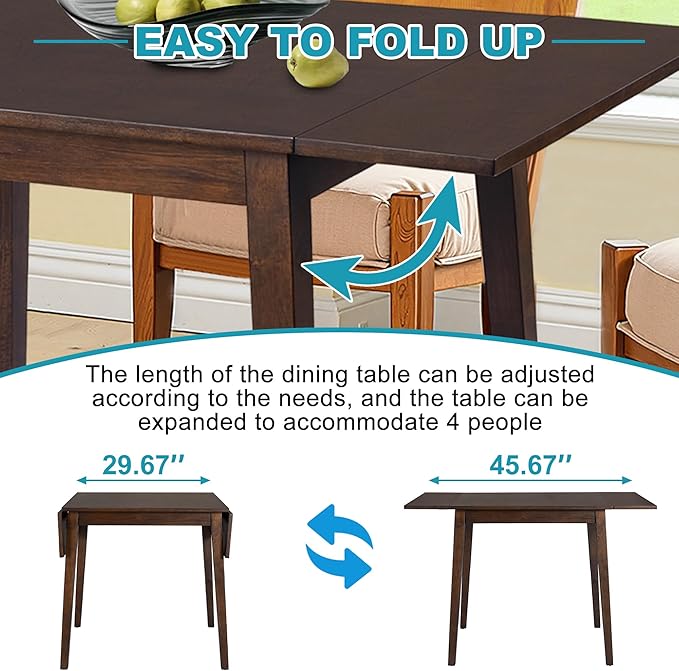 29"- 45" Extendable Dining Table - Image 4