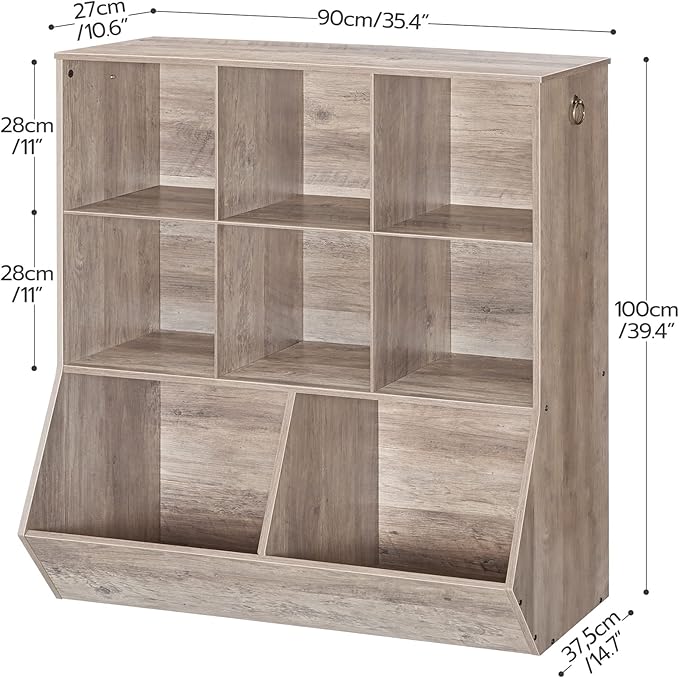 HOOBRO Kids Bookshelf, Toy Storage Cabinet, Kids Toy Organizer, 8 Cubicles - Image 3