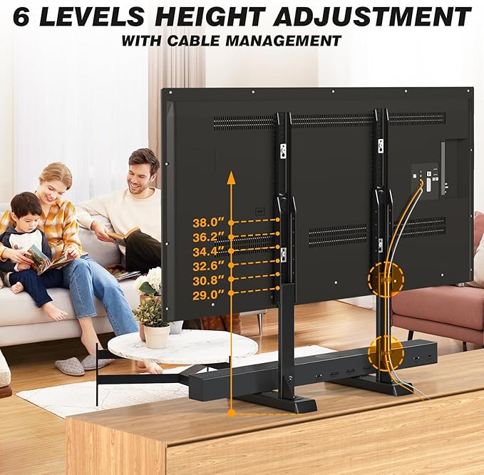 5Rcom Universal TV Stand, Large TV Legs - Image 3