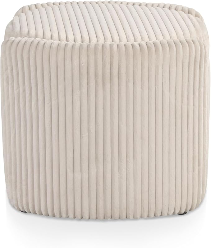 Furniture of America Lennox Modern Chenille 25-inch Round Storage Ottoman - Image 15