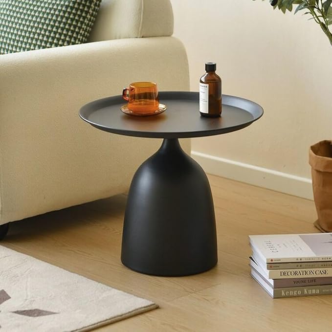 Side Coffee Table Set, Living Room Small Round End Table, Metal Nesting Tables - Image 3