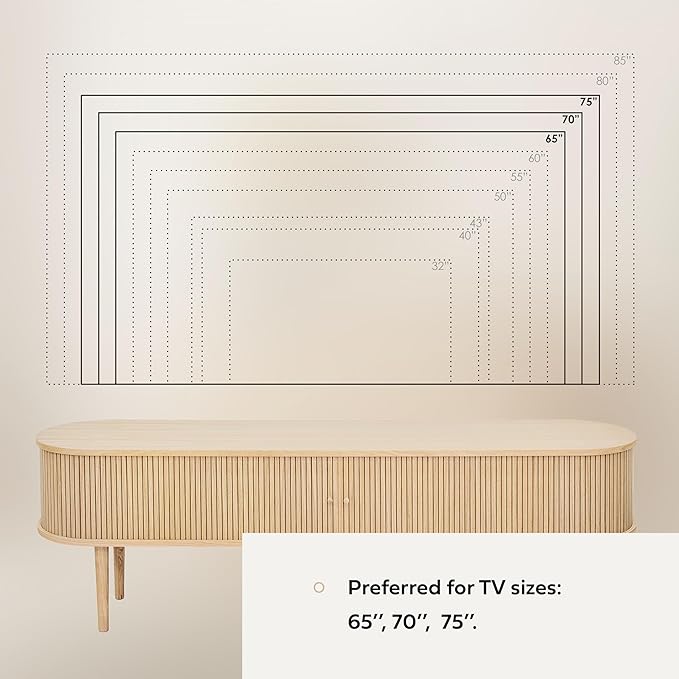 WERMO 71’’ TV Stand with Storage and Shelves - Image 6
