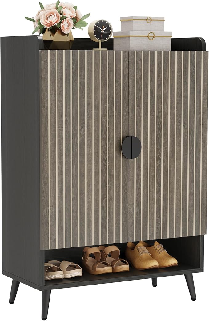 Tribesigns Shoe Cabinet with Doors, 7-Tier Shoe Storage Cabinet with Adjustable - Image 9