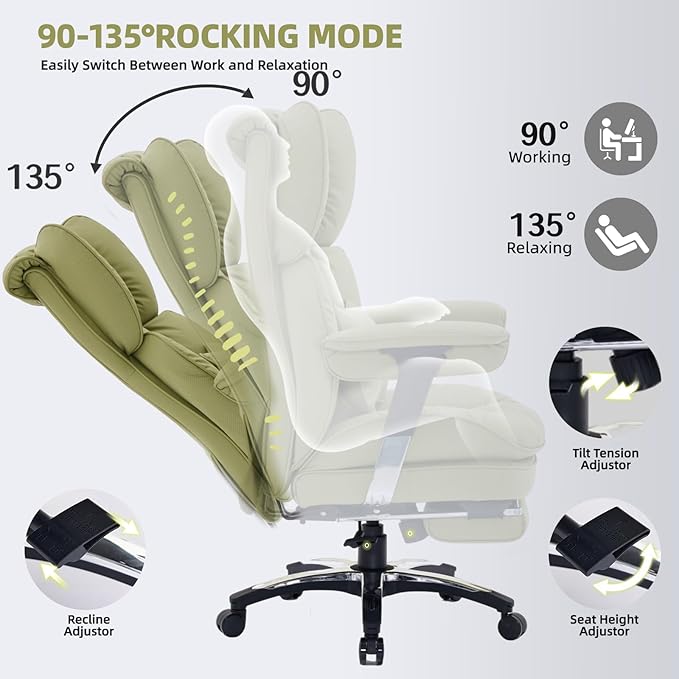 Efomao Big and Tall Office Chair - Image 5