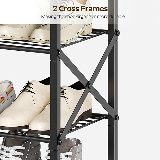 5-Tier Shoe Rack, Shoe Storage for Entryway and Closet, Free Standing Shoe - Image 8