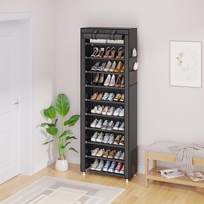 UDEAR 10-Tier Free Standing Shoe Rack Sturdy Shoe Rack Organizer - Image 4
