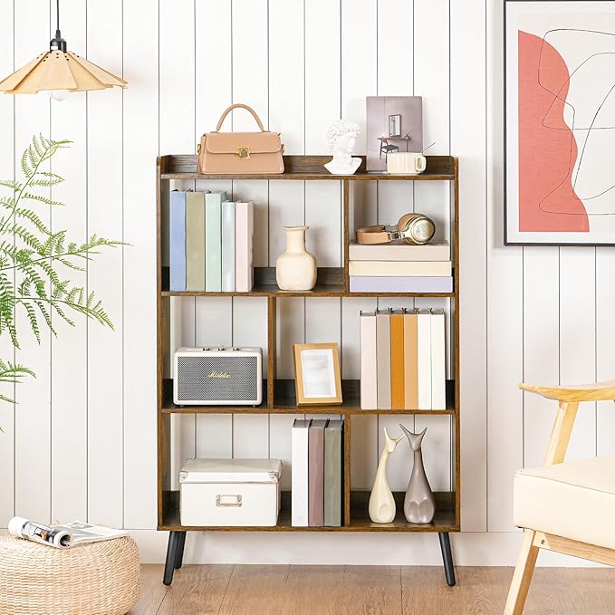 HOOBRO 6 Cube Bookshelf, 4 Tier Bookcase - Image 2