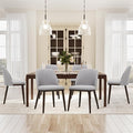 COLAMY Upholstered Dining Chairs Set of 6, Wooden Kitchen Chairs by COLAMYINC