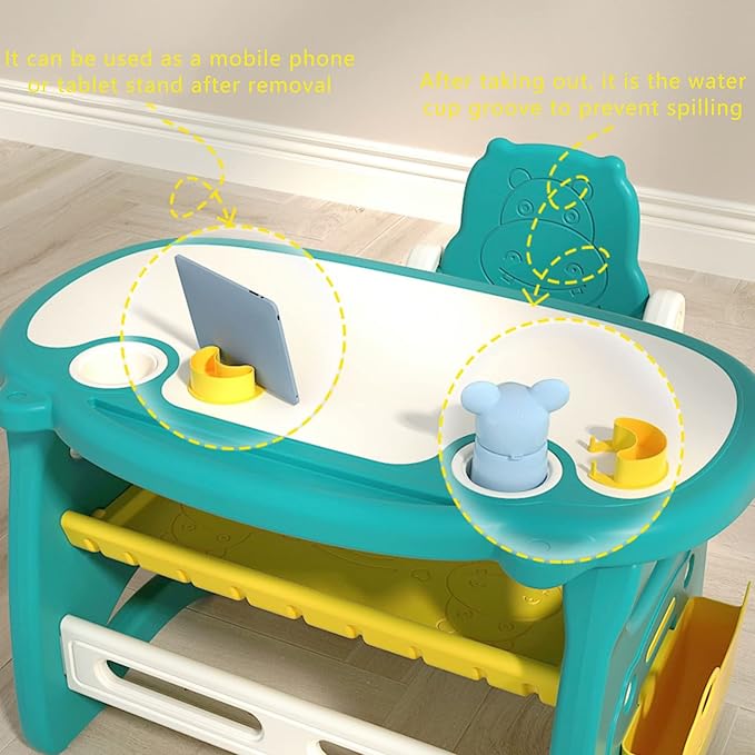 Kids Table and Chair Set The Table Can Be Graffiti and The Height Can Be Raised - Image 6