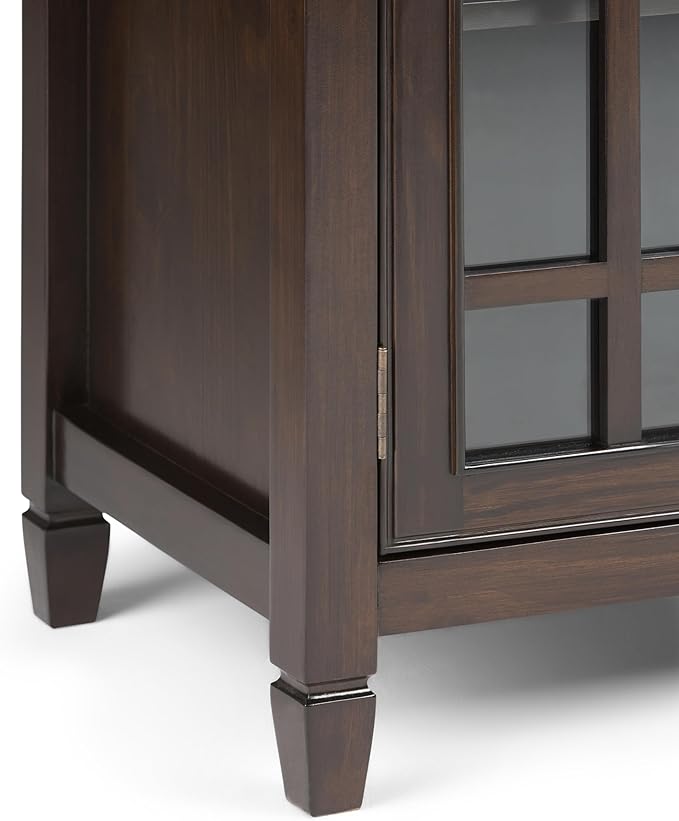 SIMPLIHOME Connaught SOLID WOOD 46 inch Wide Traditional Low Storage Cabinet in - Image 8