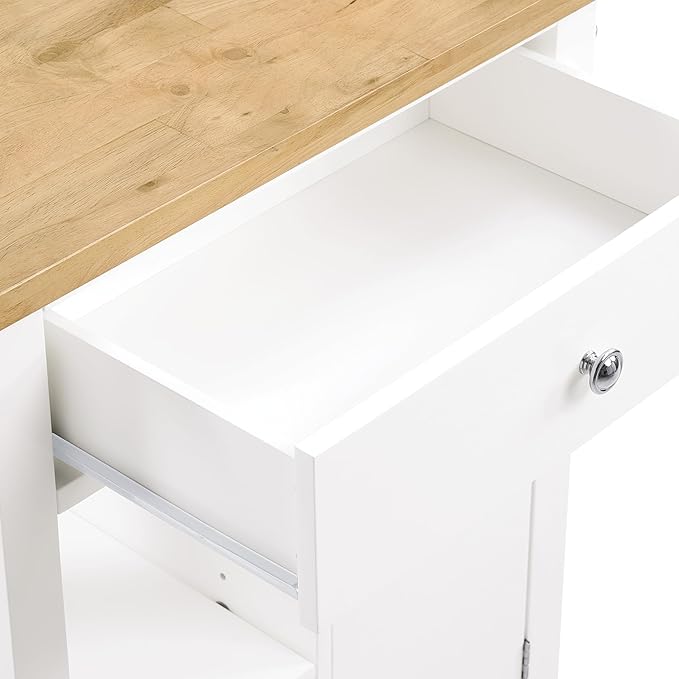 OSP Home Furnishings Derry Modern Farmhouse Kitchen Cart - Image 9