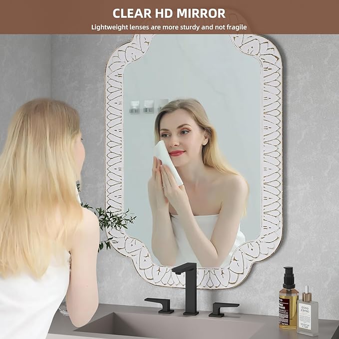 36x24 Inch Scalloped Wall Mirror - Image 6